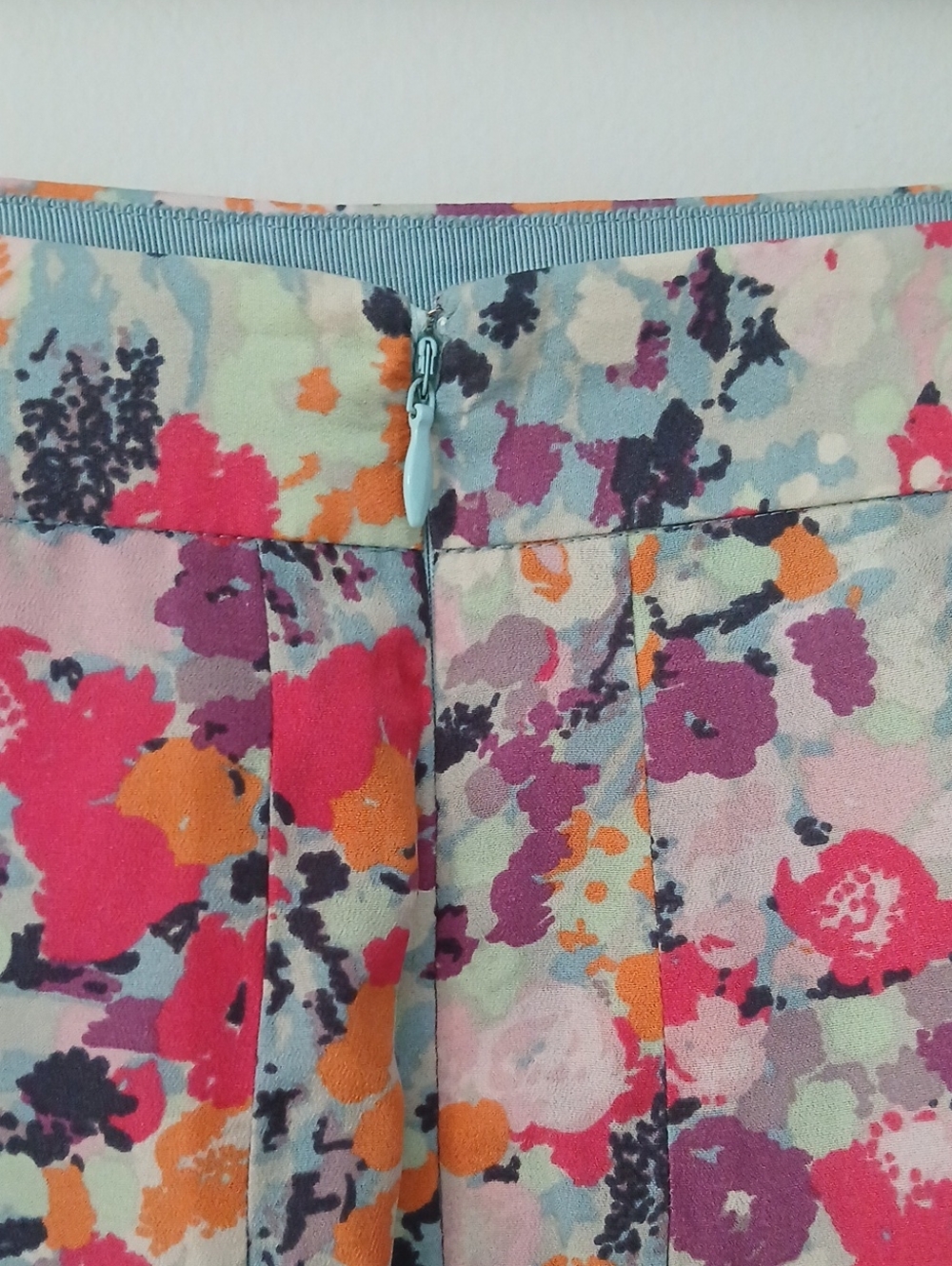 J. Crew Floral Circle Skirt in Pink, Purple, Orange and Gray - Picture 5 of 6